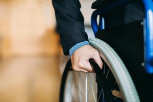 wheelchair user in a suit